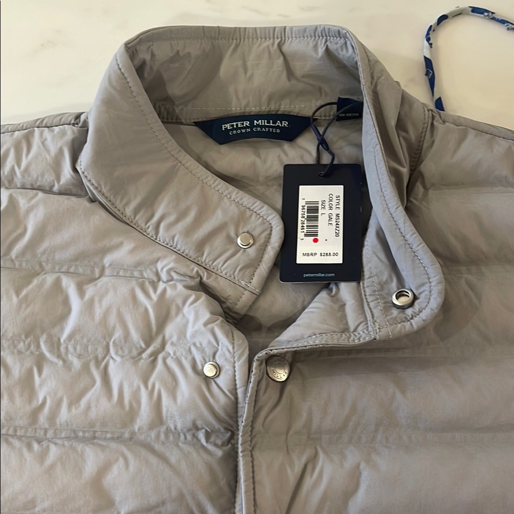 Peter Millar Light Gray Quilted Jacket